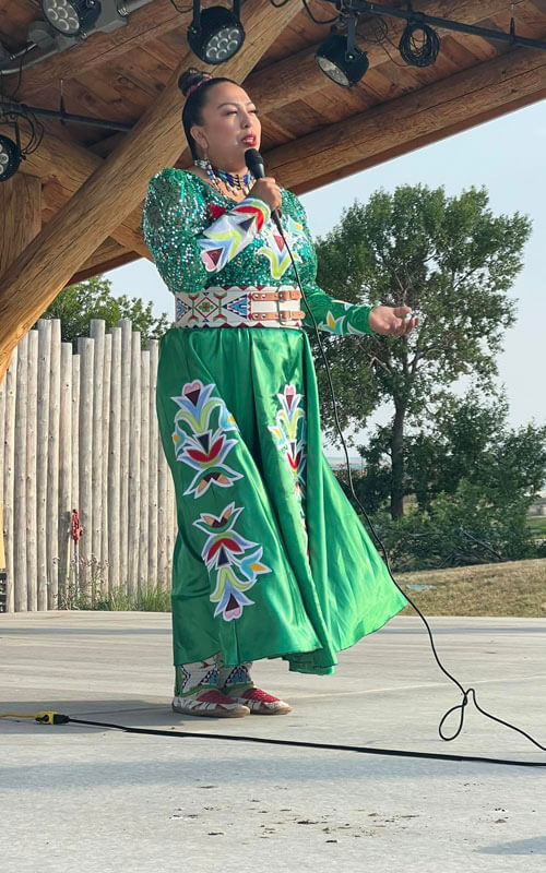 Woman giving speech